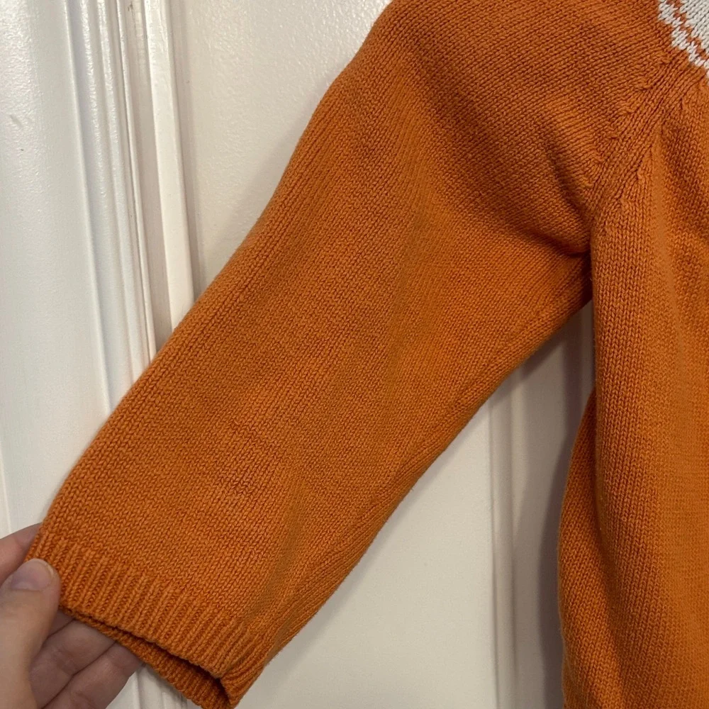 Gymboree Kids Orange Pumpkin Cardigan Sweater
